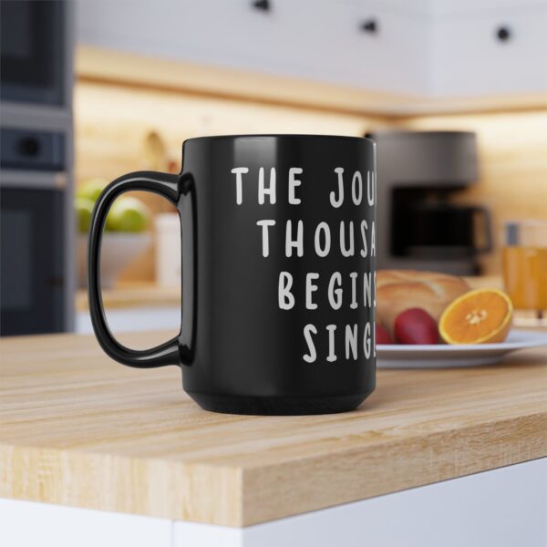 Motivational Word Mug - The Journey of a thousand miles begins with a single step. - Word Mug for Travelers, Creatives and Entrepreneurs - Image 4