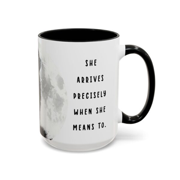 Black Cat Witchy Word Mug - A Witch is never Late. - Quote Mug for Lord of the Ring Fans - Image 3