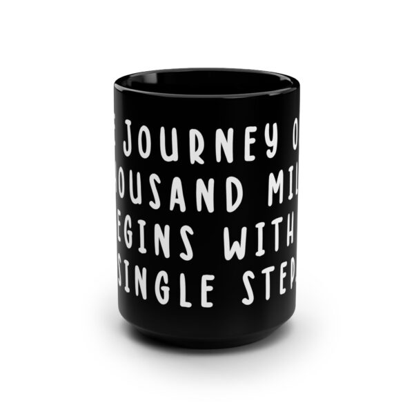 Motivational Word Mug - The Journey of a thousand miles begins with a single step. - Word Mug for Travelers, Creatives and Entrepreneurs - Image 2