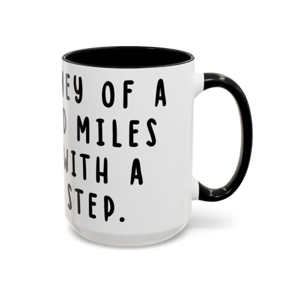 Motivational Word Mug - The Journey of a thousand miles begins with a single step. - Word Mug for Travelers, Creatives and Entrepreneurs - Image 3