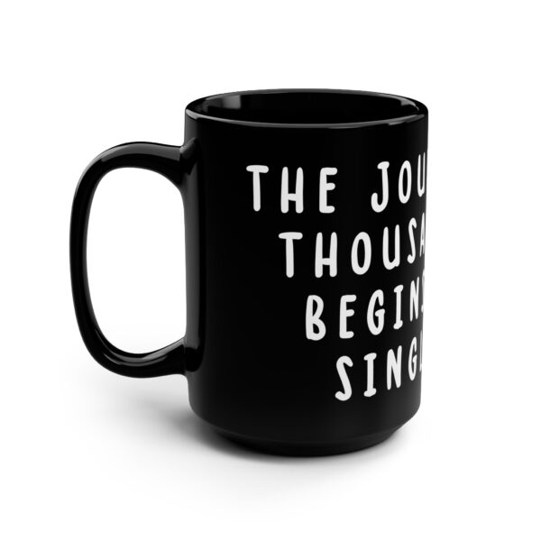 Motivational Word Mug - The Journey of a thousand miles begins with a single step. - Word Mug for Travelers, Creatives and Entrepreneurs