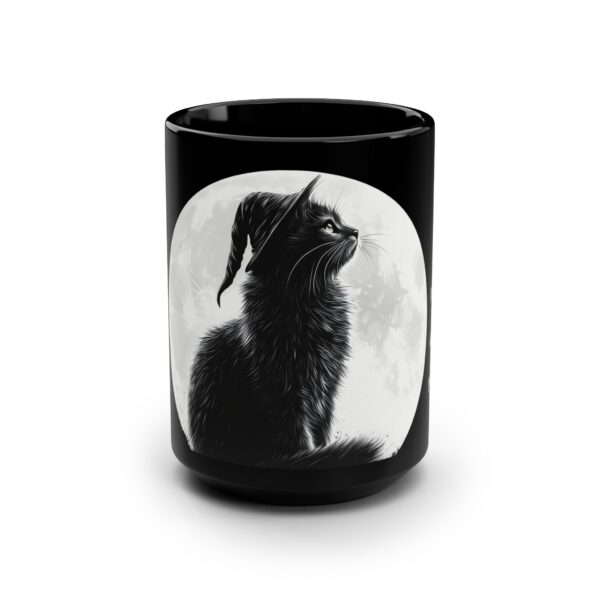 Black Cat Witchy Word Mug - A Witch is never Late. - Quote Mug for Lord of the Ring Fans - Image 2