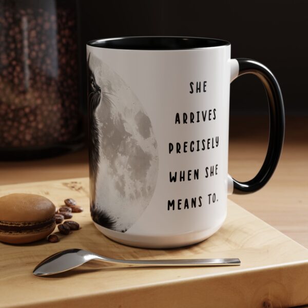 Black Cat Witchy Word Mug - A Witch is never Late. - Quote Mug for Lord of the Ring Fans - Image 4