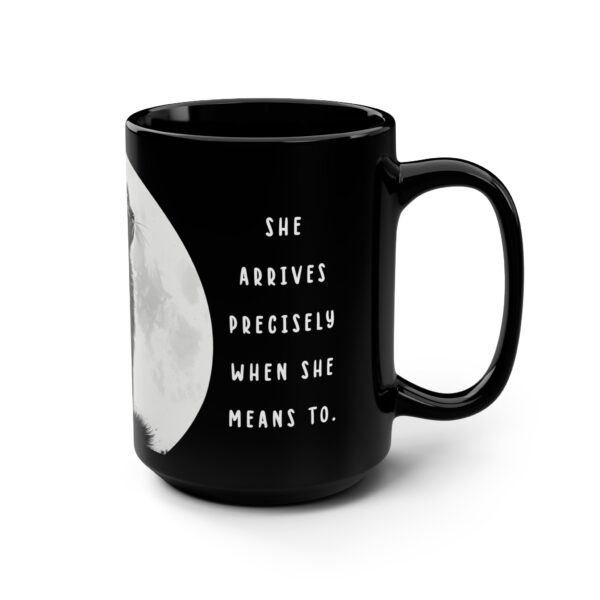 Black Cat Witchy Word Mug - A Witch is never Late. - Quote Mug for Lord of the Ring Fans - Image 3