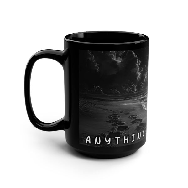 Inspirational Word Mug - Anything is Possible - Moon and Beach Scene - Creative Mug